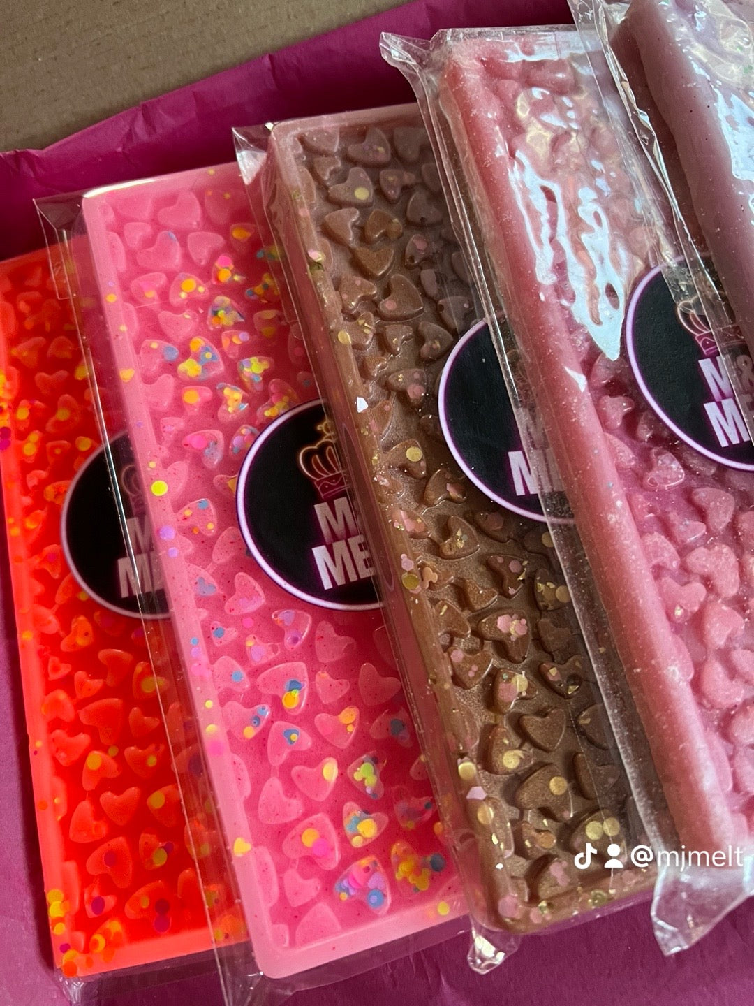 Wax melts xL snap bar hearts